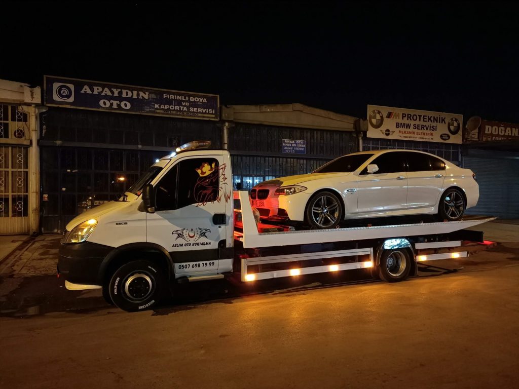 Çamlıdere oto kurtarma hizmeti – Aslım Oto Kurtarma ekibi çalışma esnasında